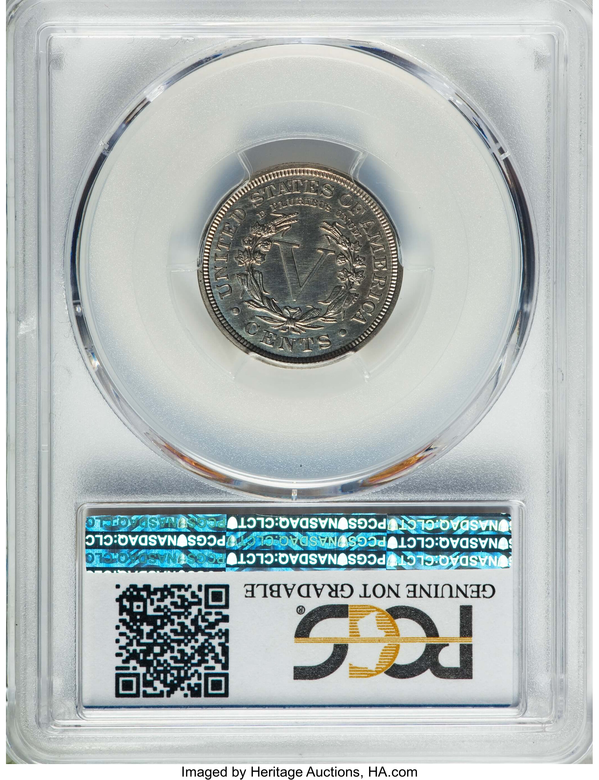 1911 5c AU55 thumbnail 2
