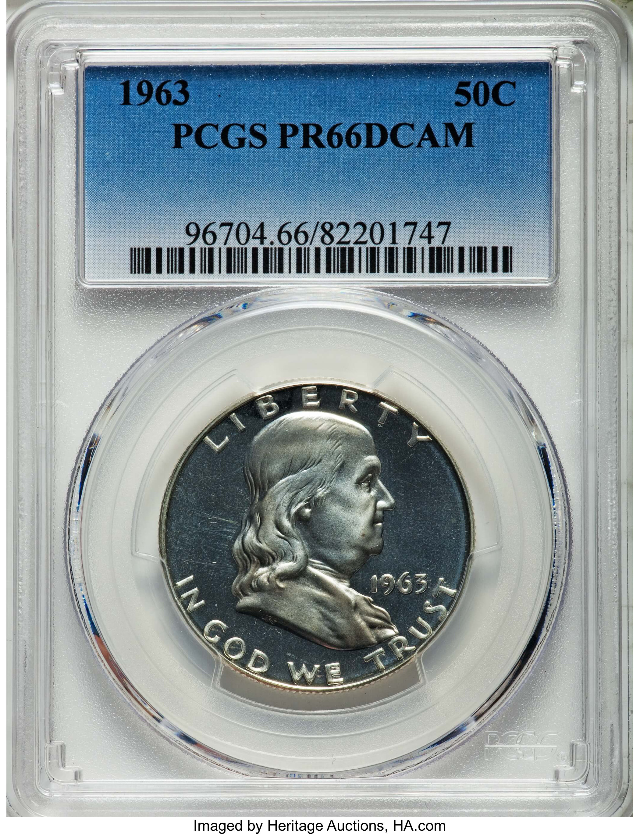 1963 50C PR66 Deep Cameo PCGS. PCGS Population: (234/649). NGC Census: (175/640). ...