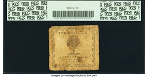 image for: Massachusetts October 18, 1776 2s PCGS Apparent Very Fine 20....