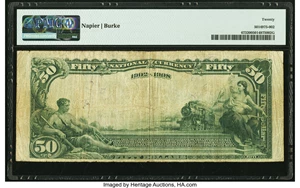 image for: Lexington, KY - $50 1902 Date Back Fr. 673 The First & City National Bank Ch. # 906 PMG Very Fine 20....