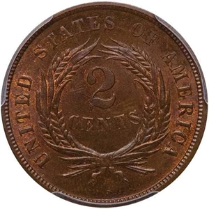image for: 2C 1867 PCGS MS66 BN