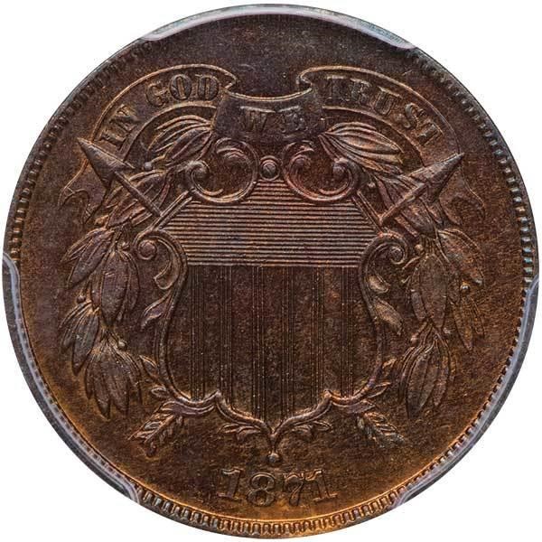 image for: 2C 1871 PCGS PR64 BN
