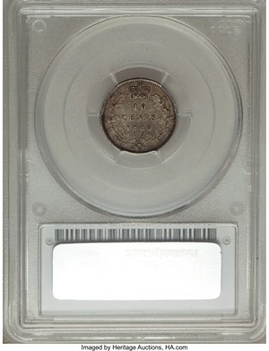 image for: Victoria 10 Cents 1880-H XF45 PCGS