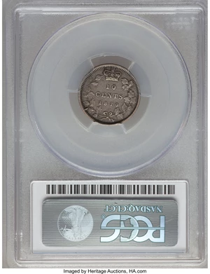 image for: Victoria 10 Cents 1870 VF35 PCGS