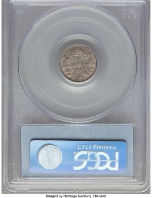 image for: Victoria "Small 6" 5 Cents 1886 AU55 PCGS