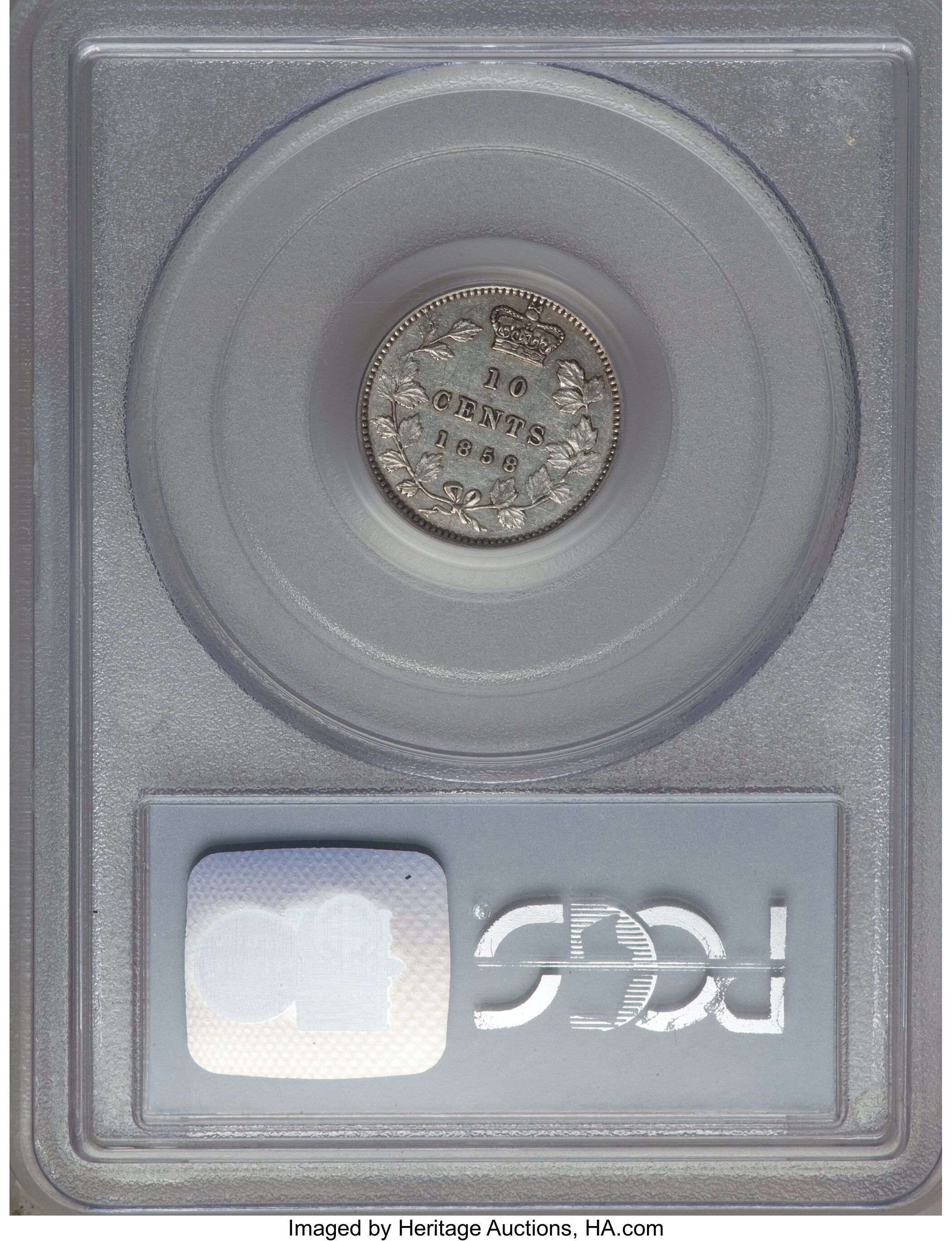 image for: Victoria 10 Cents 1858 AU53 PCGS