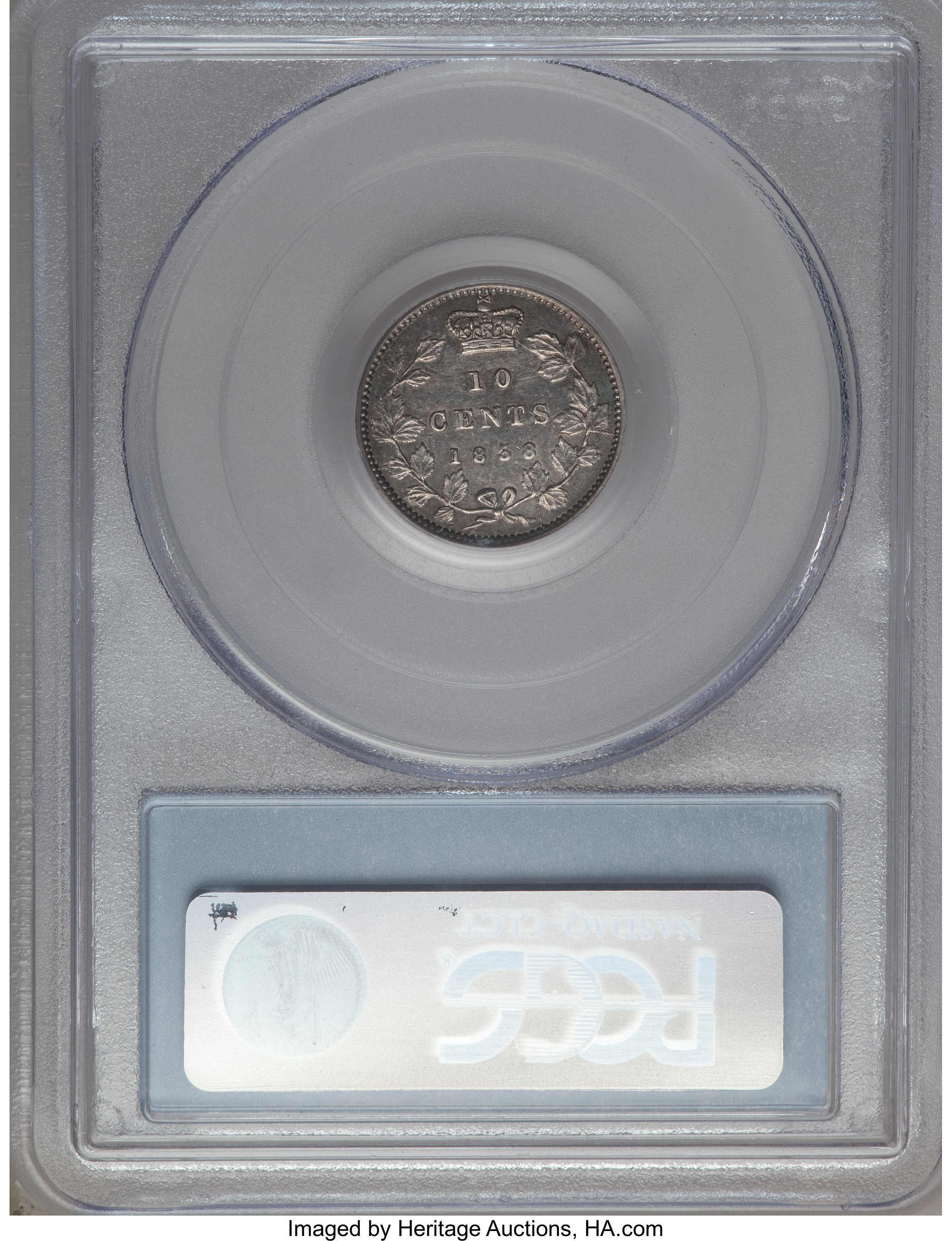 image for: Victoria 10 Cents 1858 XF45 PCGS