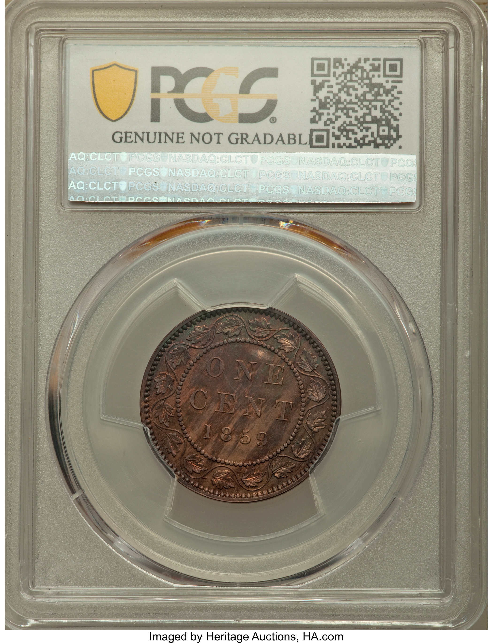 1859 1c Province of Canada, Narrow 9, DP-2 MS BN VF20 BN thumbnail 7