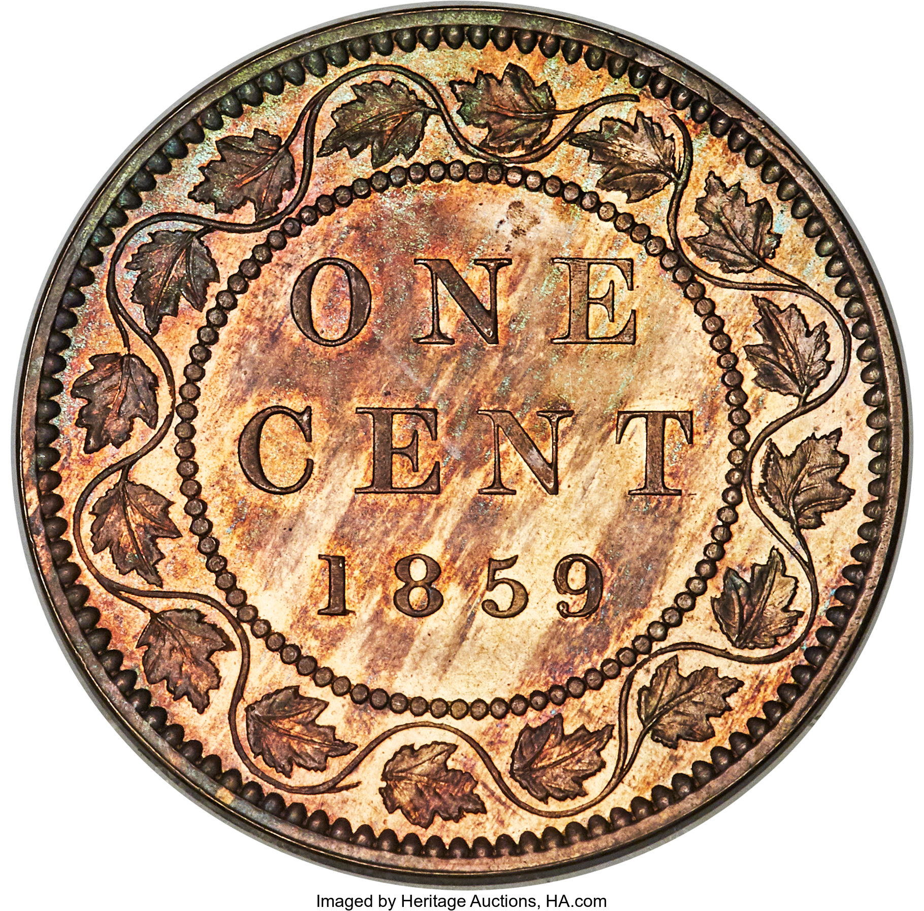 1859 1c Province of Canada, Narrow 9, DP-2 MS BN VF20 BN thumbnail 8