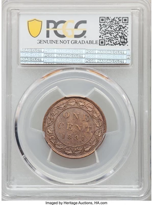 image for: Victoria "Small Date - Small Leaves" Cent 1891 UNC Details (Cleaned) PCGS