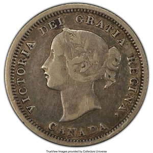 image for: Victoria "Small Date" 5 Cents 1858 VF30 PCGS