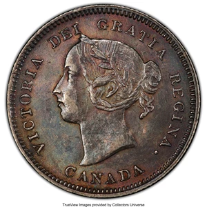 image for: Victoria "Small 6" 5 Cents 1886 AU58 PCGS