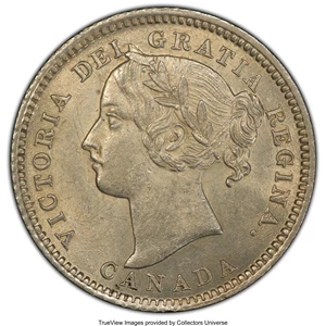 image for: Victoria 10 Cents 1882-H MS62 PCGS