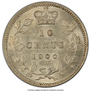 image for: Victoria 10 Cents 1900 MS63 PCGS