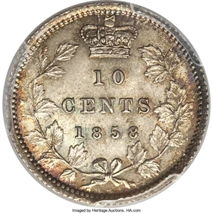 image for: Victoria 10 Cents 1858