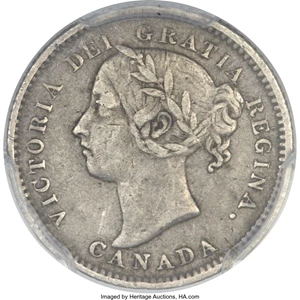 image for: Victoria 10 Cents 1889 VF35 PCGS