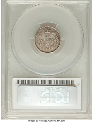 image for: Victoria 10 Cents 1889 VF35 PCGS