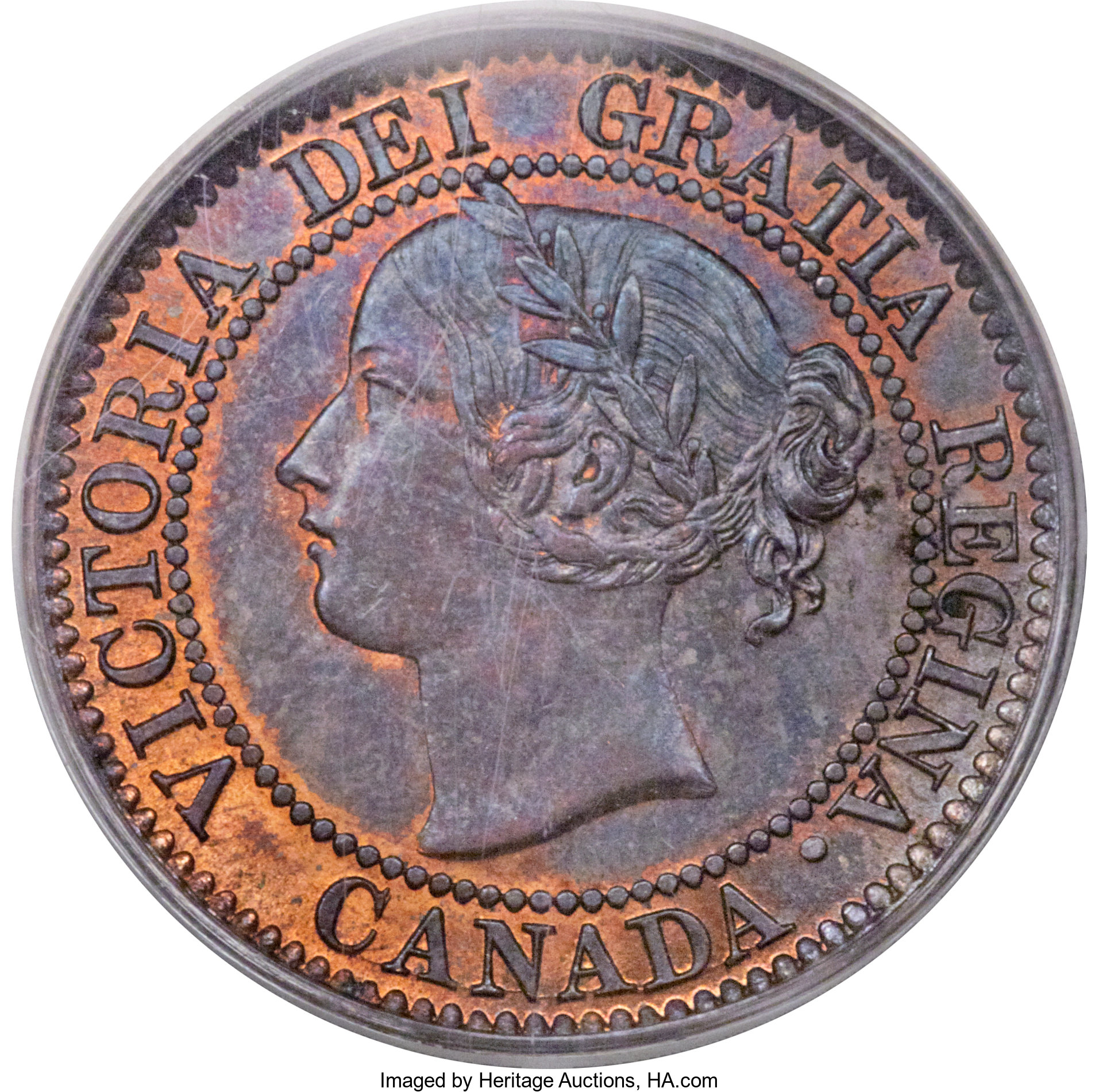 image for: Victoria 1 Cent 1859 DP N9 T 2 MS64 Red and Brown PCGS