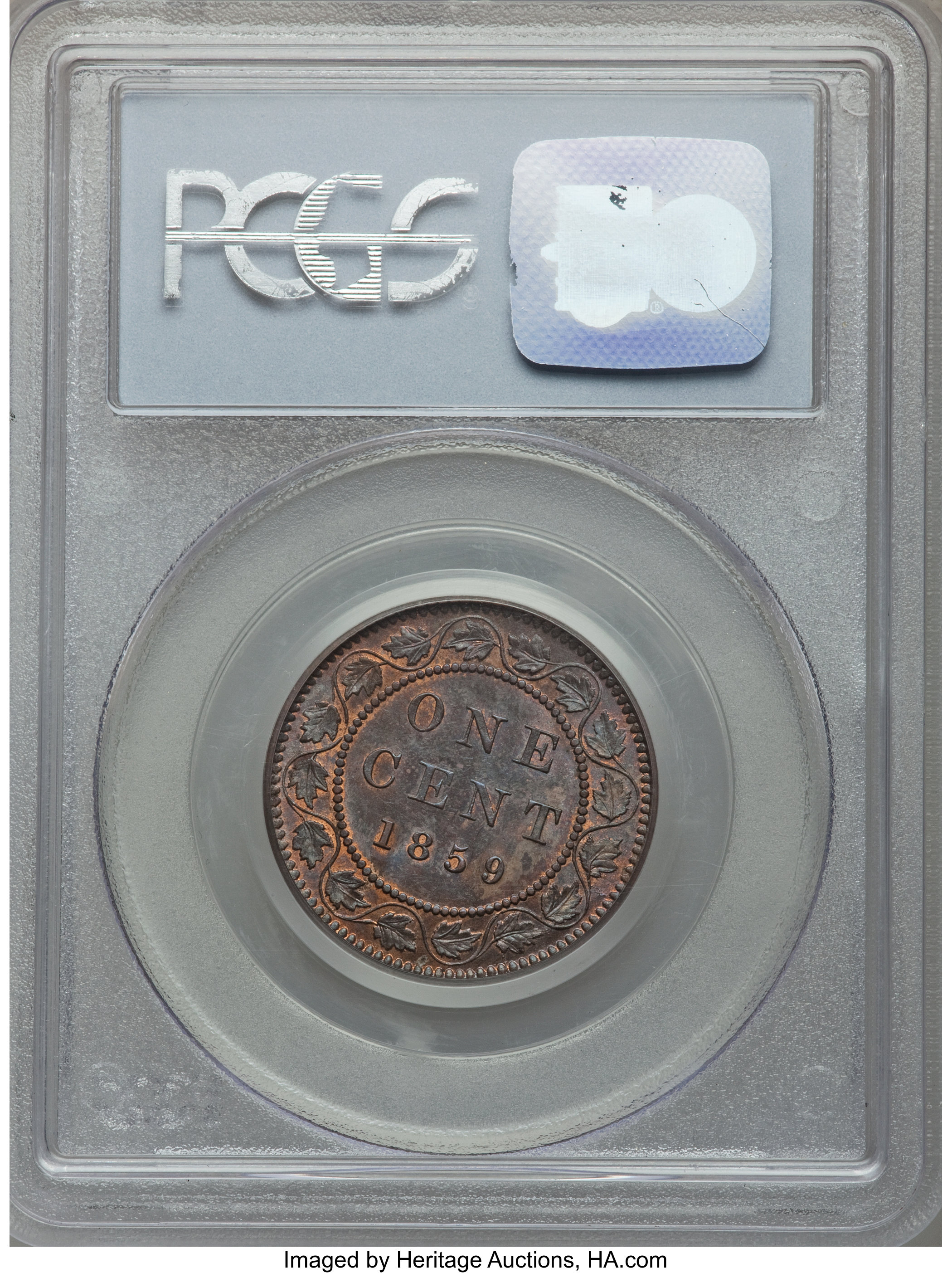 image for: Victoria 1 Cent 1859 DP N9 T 2 MS64 Red and Brown PCGS