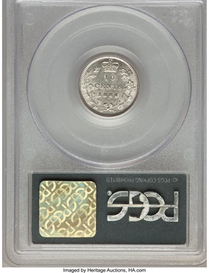 image for: Victoria 10 Cents 1886 AU55 PCGS