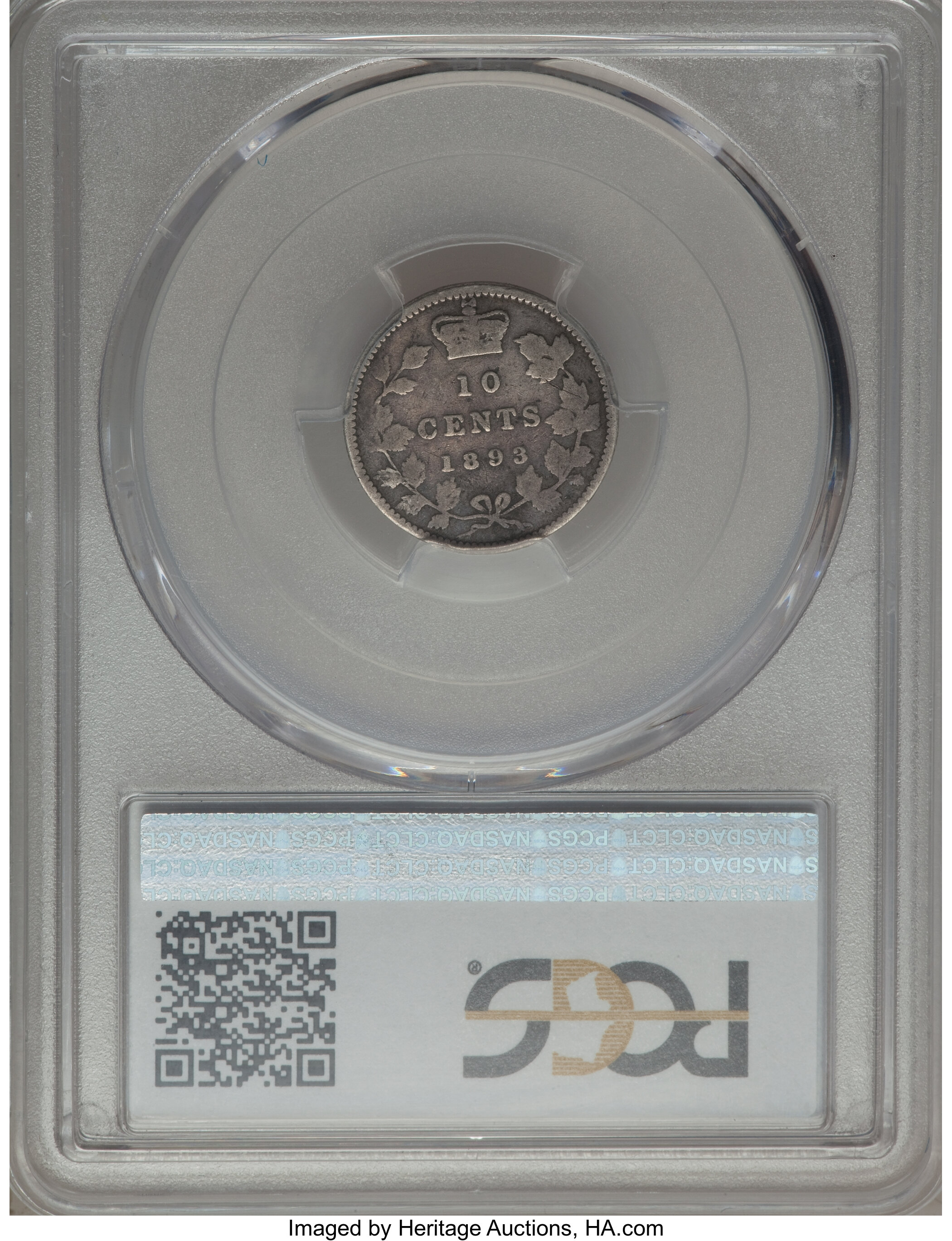 image for: Victoria 10 Cents 1893 G06 PCGS