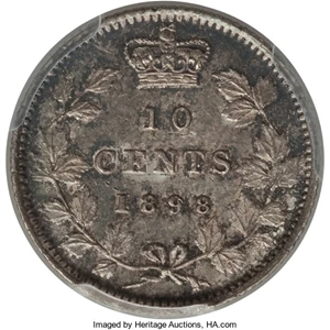 image for: Victoria 10 Cents 1898 MS63 PCGS