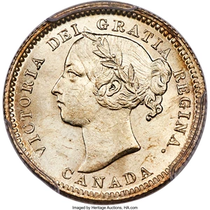 image for: Victoria 10 Cents 1898 MS64 PCGS