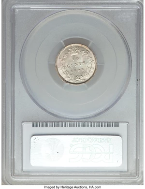 image for: Victoria 10 Cents 1898 MS64 PCGS