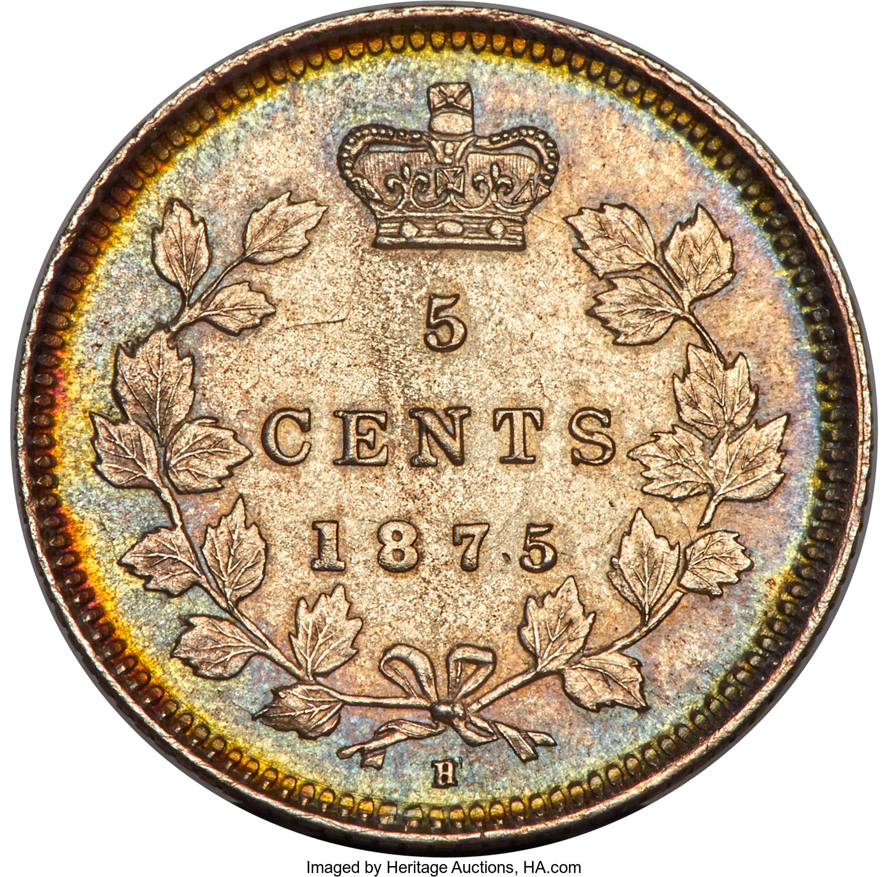 1875-H 5c Small Date F15 thumbnail 14