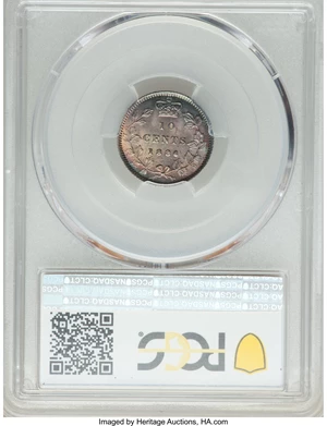 image for: Victoria "Small 6" 10 Cents 1886 MS64 PCGS