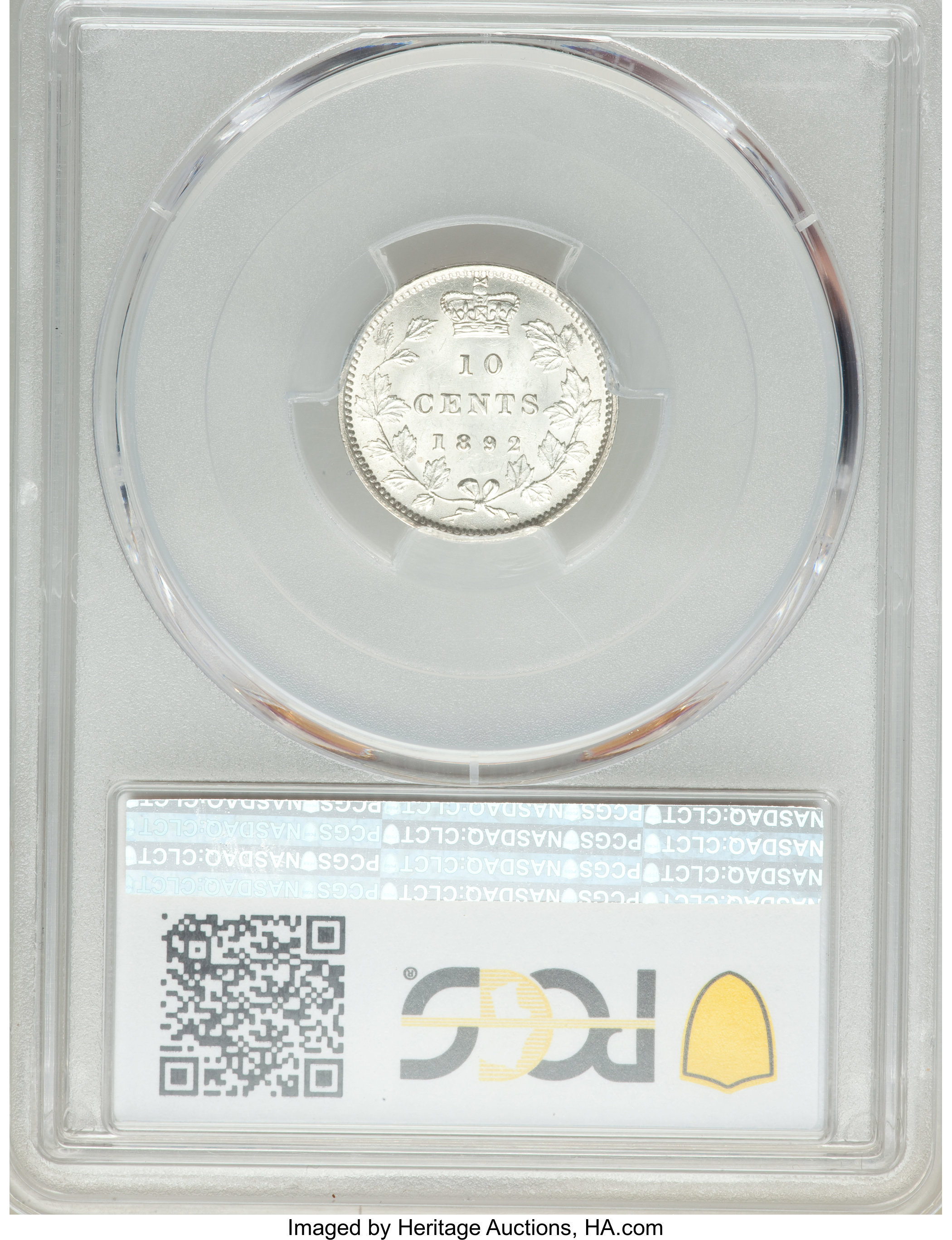image for: Victoria 10 Cents 1892 MS64 PCGS