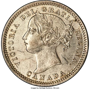 image for: Victoria 10 Cents 1896 MS63 PCGS
