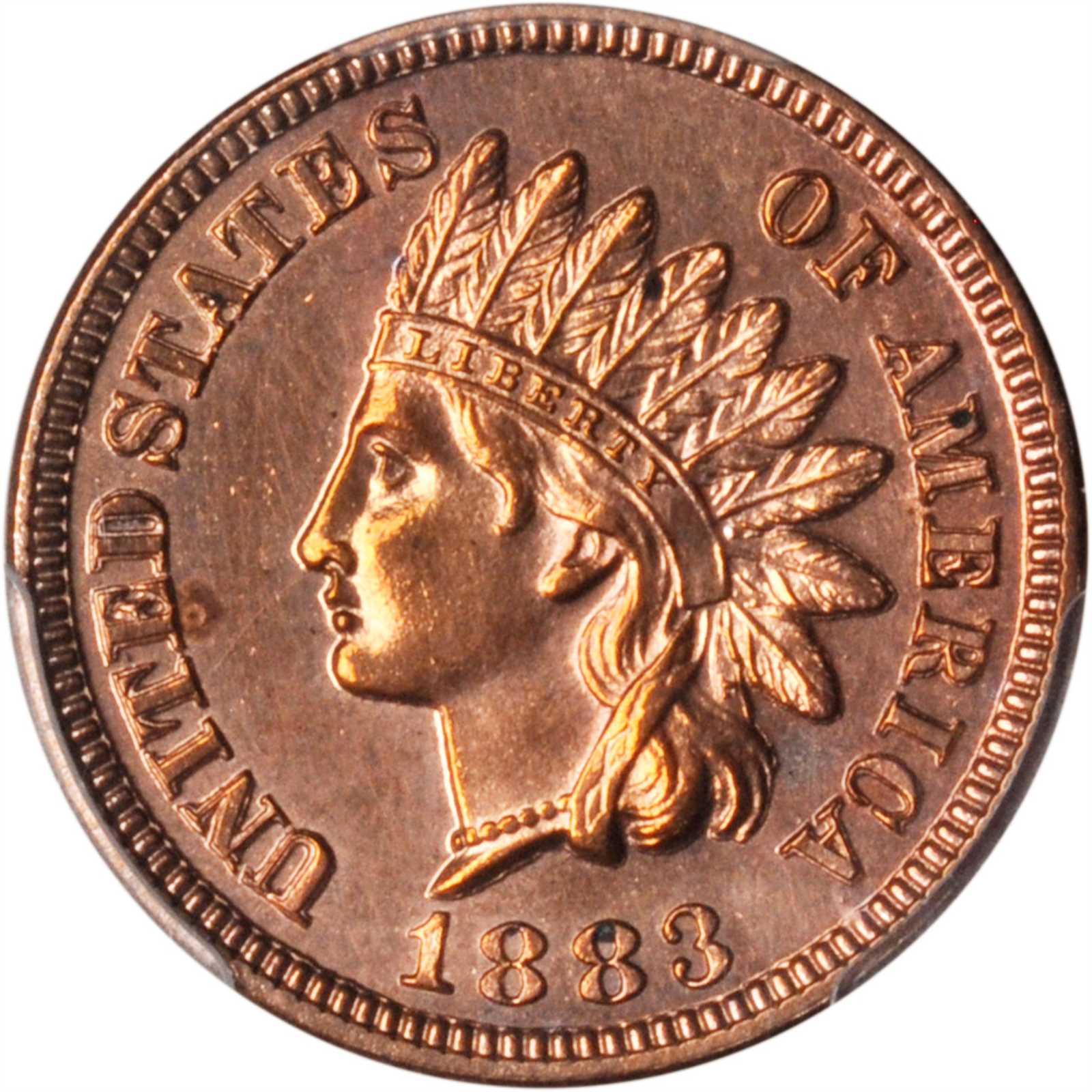 1883 Indian Cent. Proof-61 RB (PCGS).