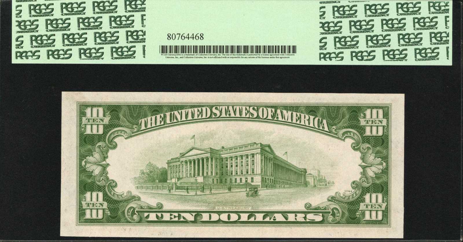 image for: Fr. 2007-J*. 1934B $10 Federal Reserve Star Note. Kansas City. PCGS Gem New 65 PPQ.