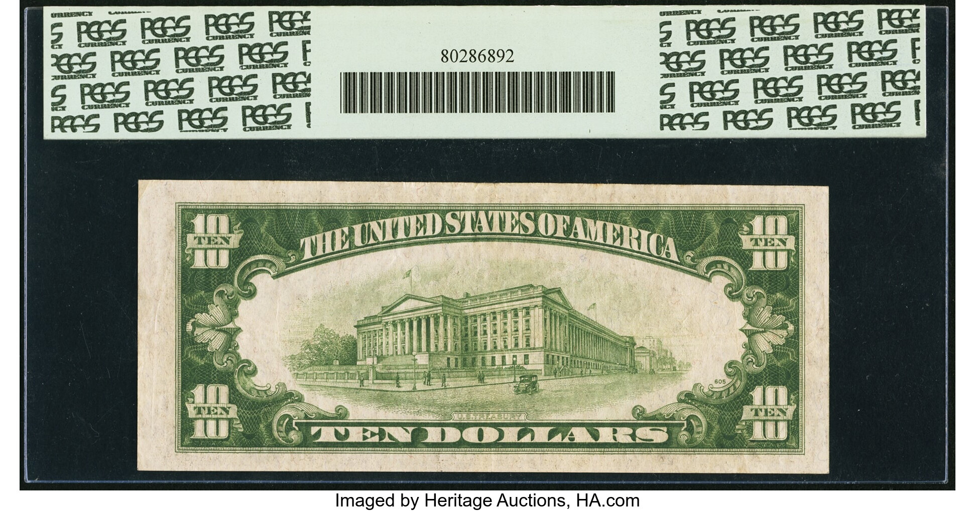 image for: Fr. 2004-L* $10 1934 Dark Green Seal Mule Federal Reserve Star Note. PCGS Very Fine 30PPQ....