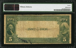 image for: New York, NY - $5 1882 Date Back Fr. 535 The Chase NB Ch. # 2370...