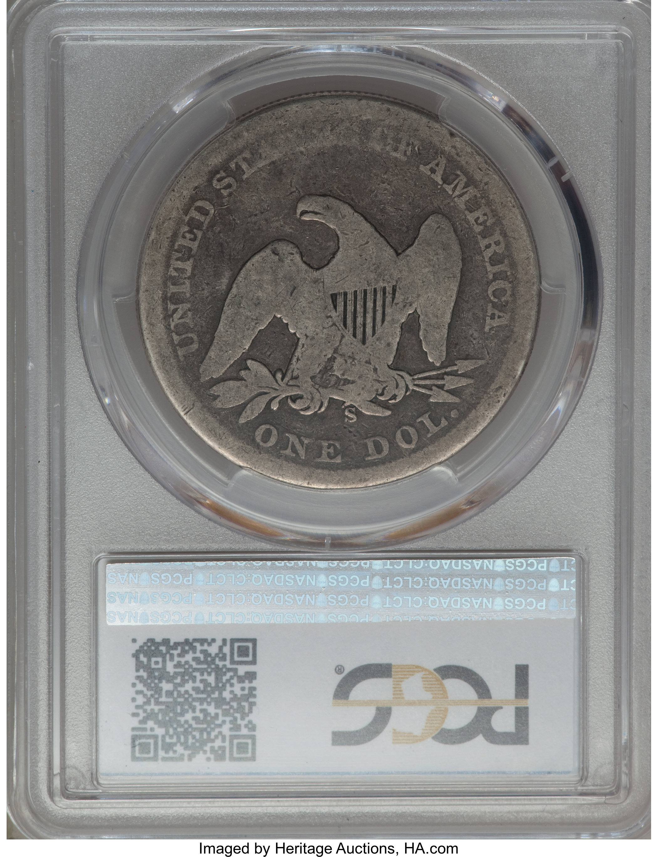 1859-S $1 AG3 thumbnail 2