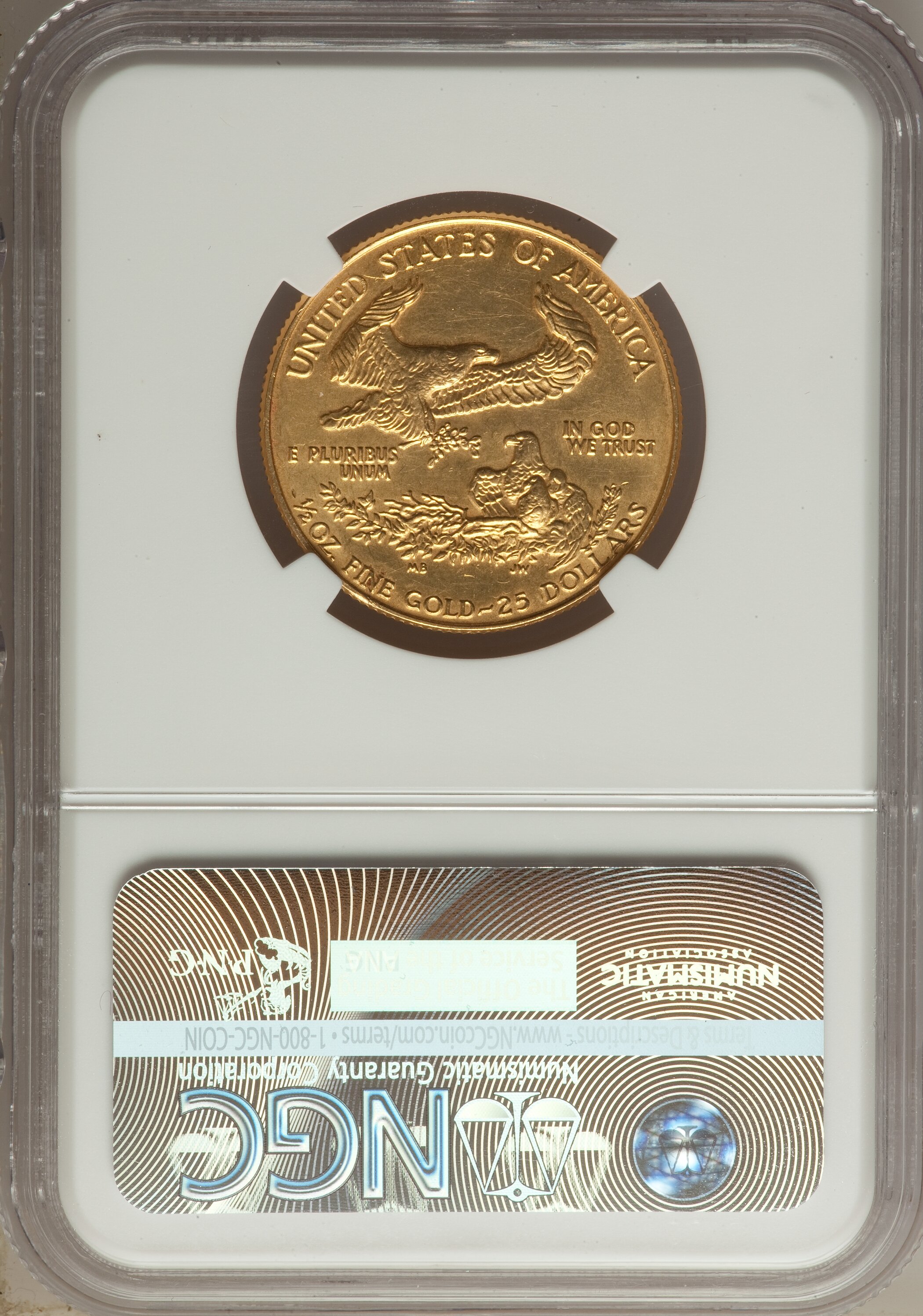 1986 $25  Gold Eagle MS64 CAC thumbnail 2