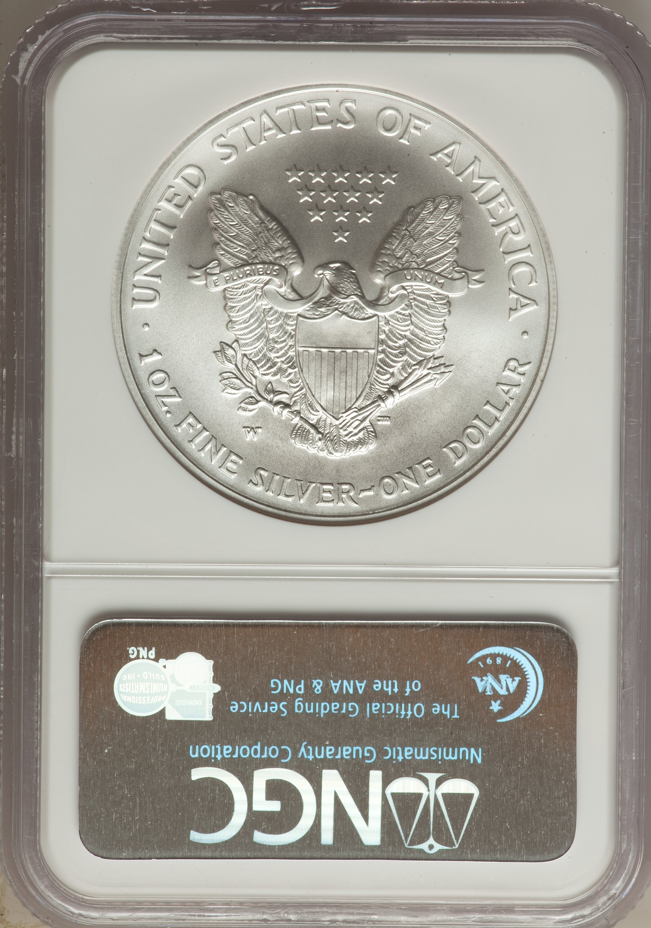 2007-W $1  Silver Eagle, Burnished MS63 thumbnail 22