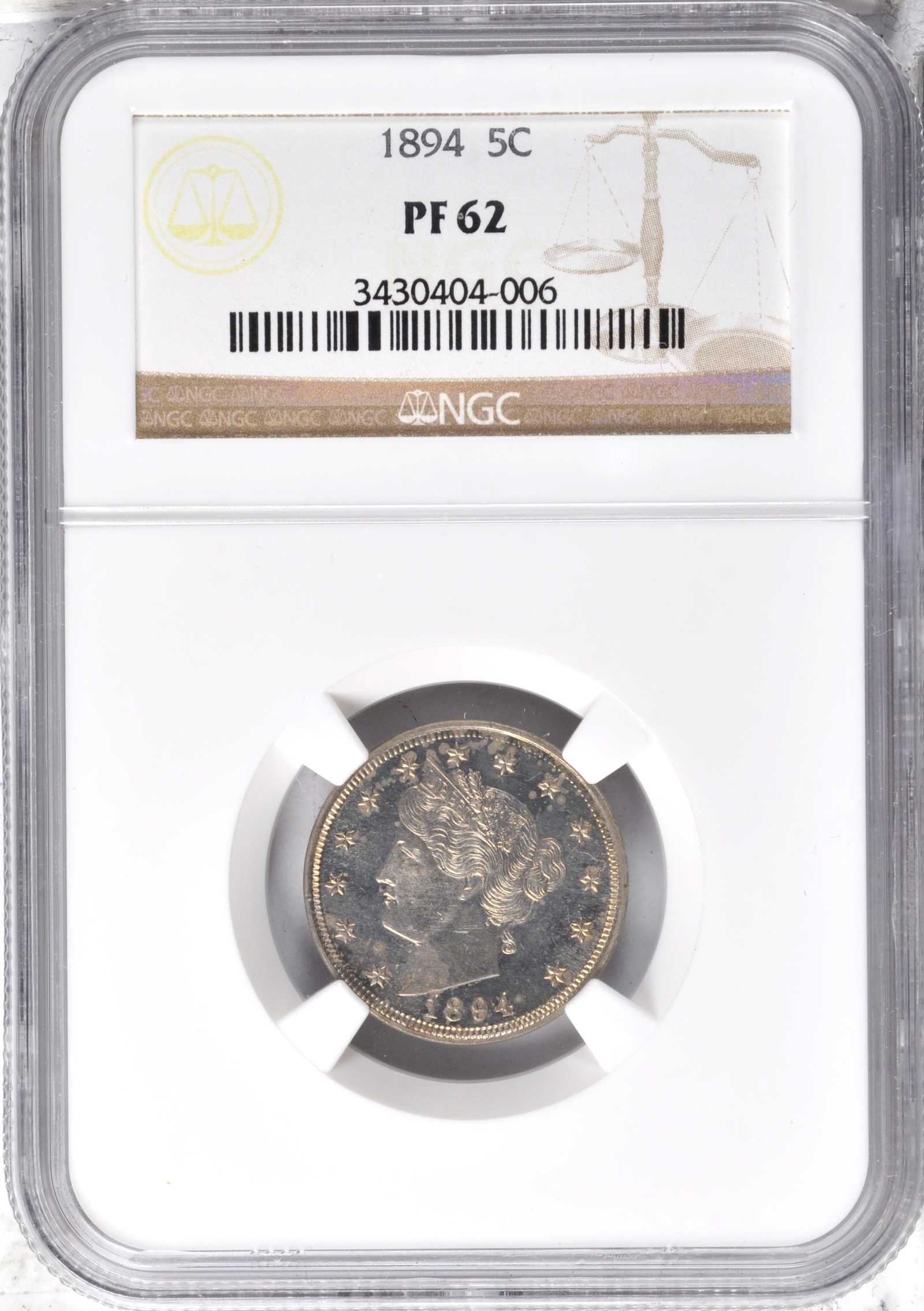 1894 5c PR62 thumbnail 4