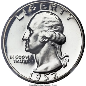 image for: 1952 25C PR68 Ultra Cameo NGC....