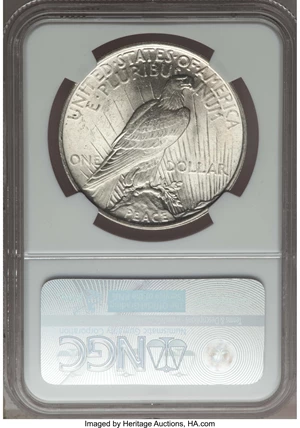 image for: 1922 $1 Tripled Leaves & Gouge, VAM-5-2, MS64 NGC. TOP-50. NGC Census: (0/0). PCGS Population: (15/1)....