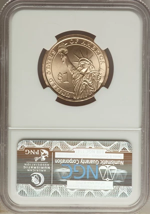 image for: 2010-P $1 Abraham Lincoln, Position A, Satin Finish MS68 NGC. NGC Census: (0/0). PCGS Population: (294/5). ...