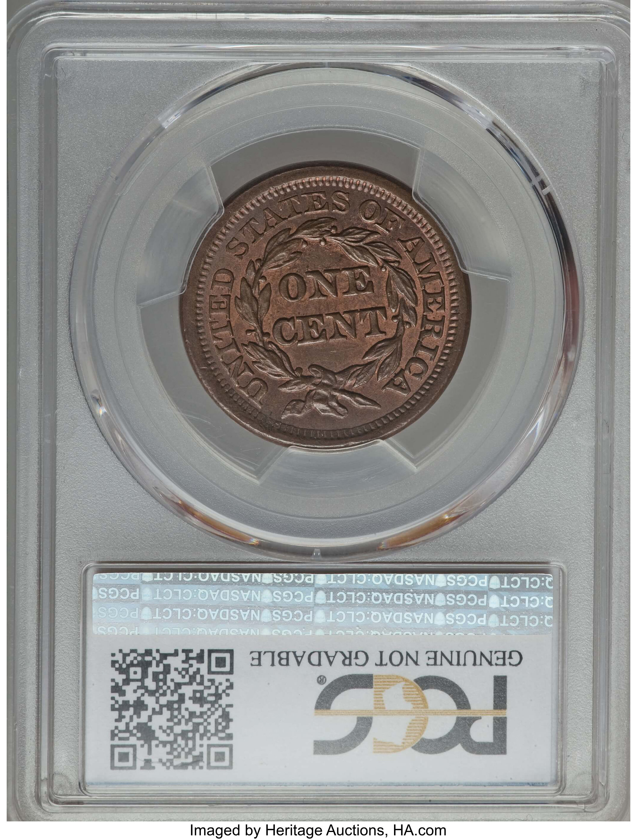 1855 1c Upright 55 MS BN MS60 BN thumbnail 2