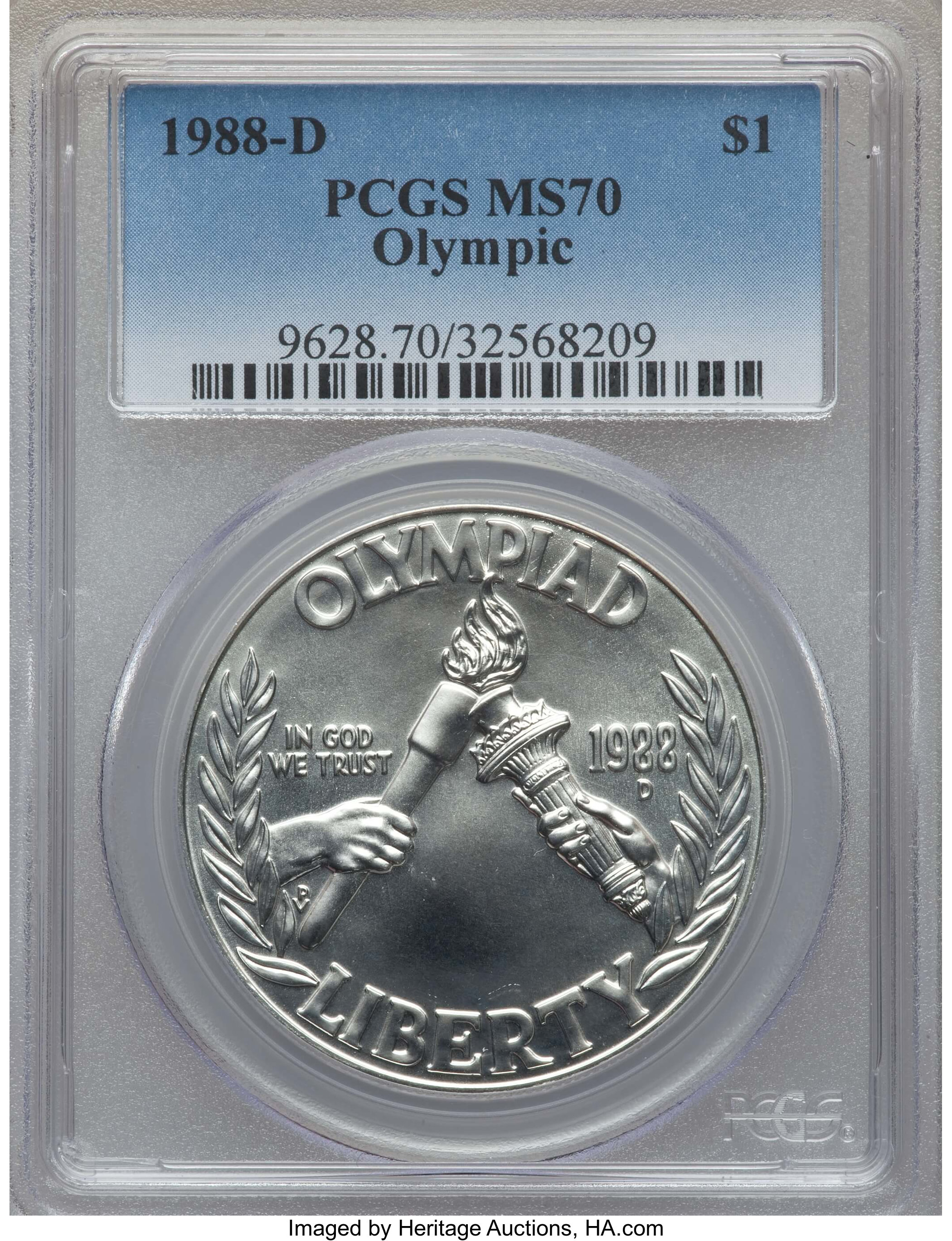 1988-D S$1 Seoul Olympiad MS70 thumbnail 11