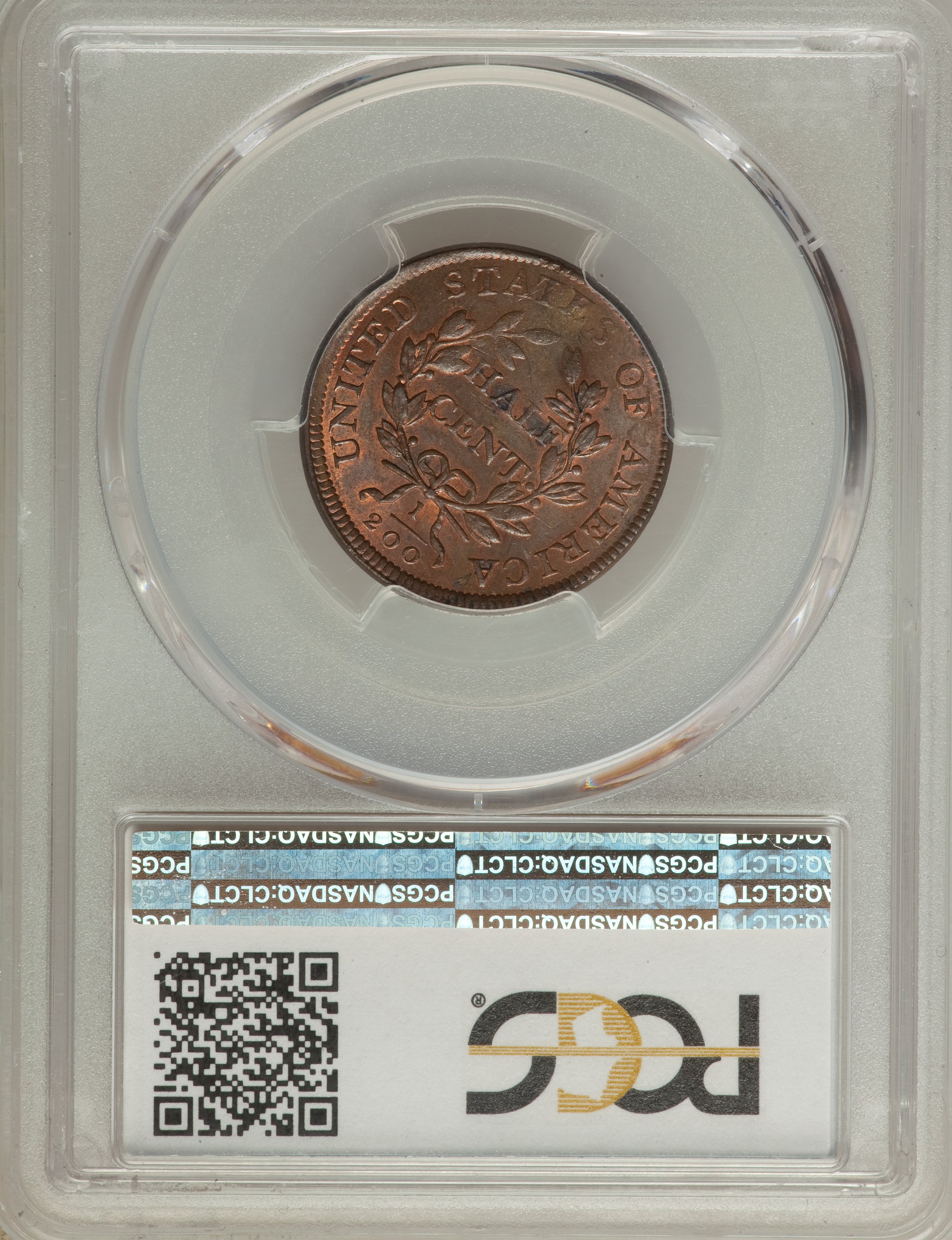 1806 1/2c Large 6, Stems MS RB MS63 RB thumbnail 2