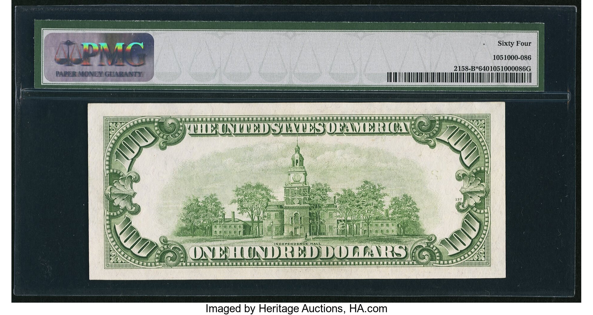 image for: Fr. 2158-B* $100 1950A Federal Reserve Star Note. PMG Choice Uncirculated 64....