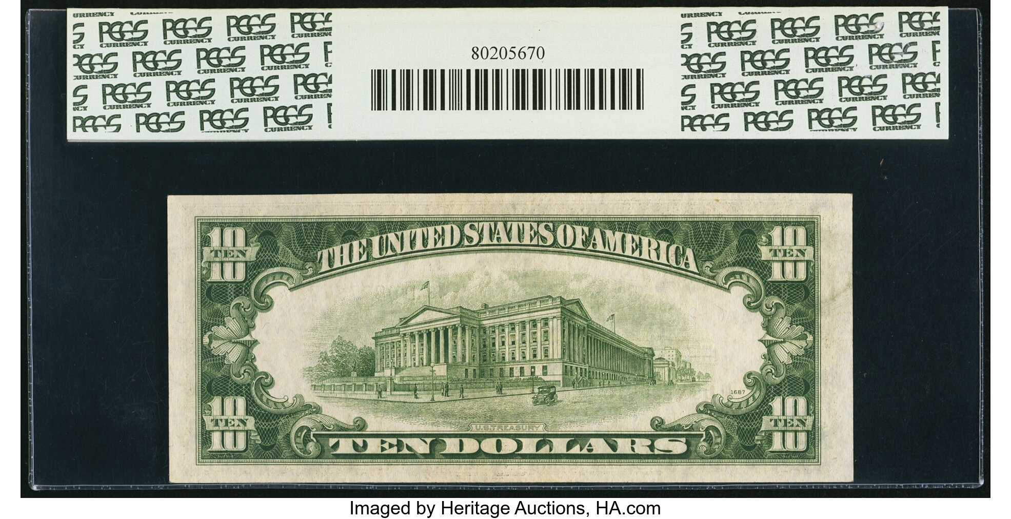 image for: Fr. 2013-D* $10 1950C Federal Reserve Star Note. PCGS Extremely Fine 45PPQ....