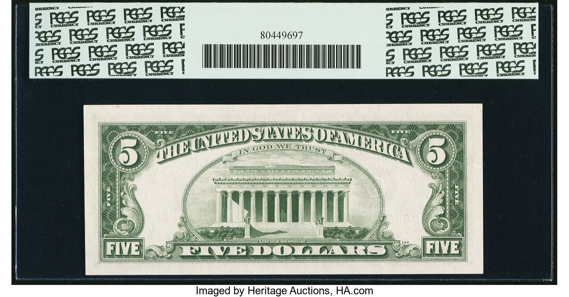 image for: Fr. 1970-G* $5 1969A Federal Reserve Star Note. PCGS Gem New 66PPQ....