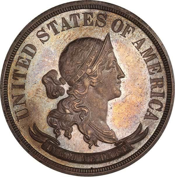 image for: 50C 1869 J-748 PCGS PR64+ CAC EX SIMPSON